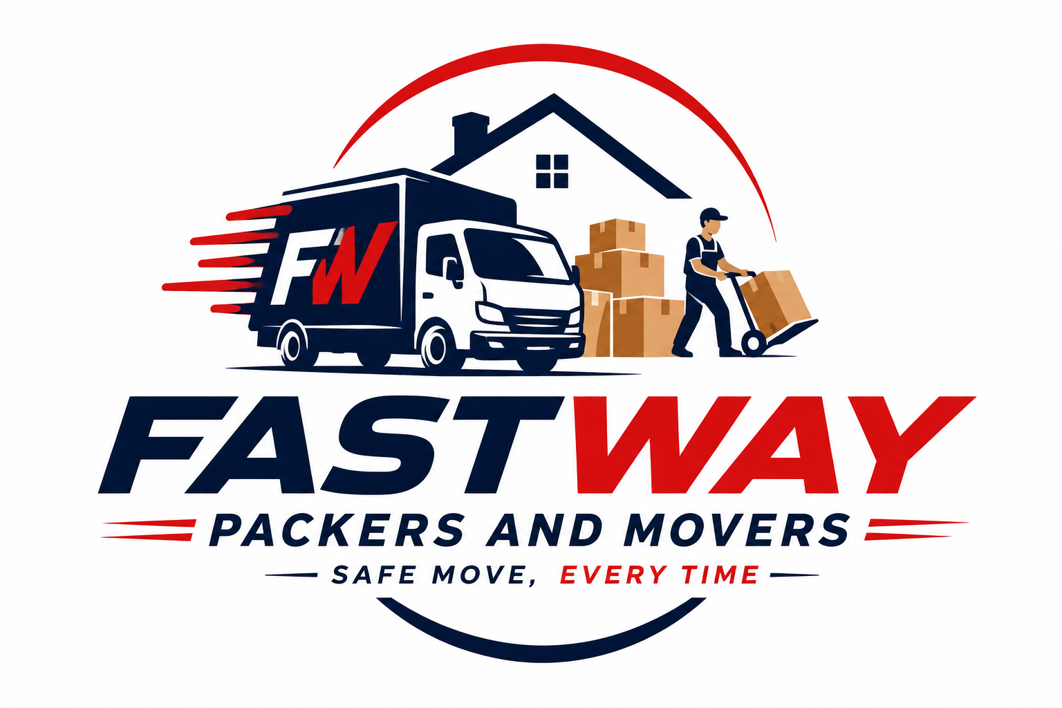 Fastway packers and movers logo